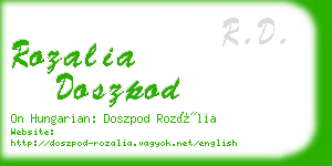 rozalia doszpod business card